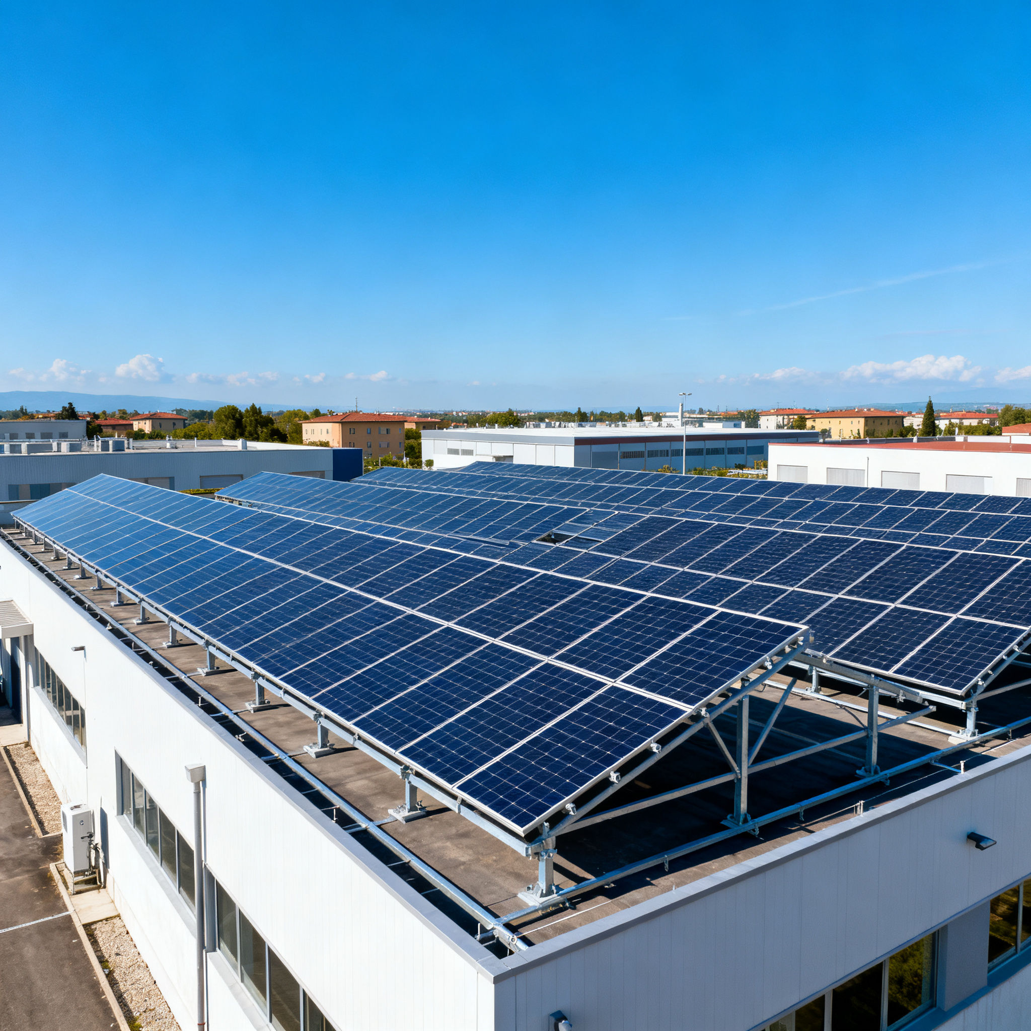 Fotovoltaico con Accumulo Battistini Roma - Sistema completo su edificio commerciale