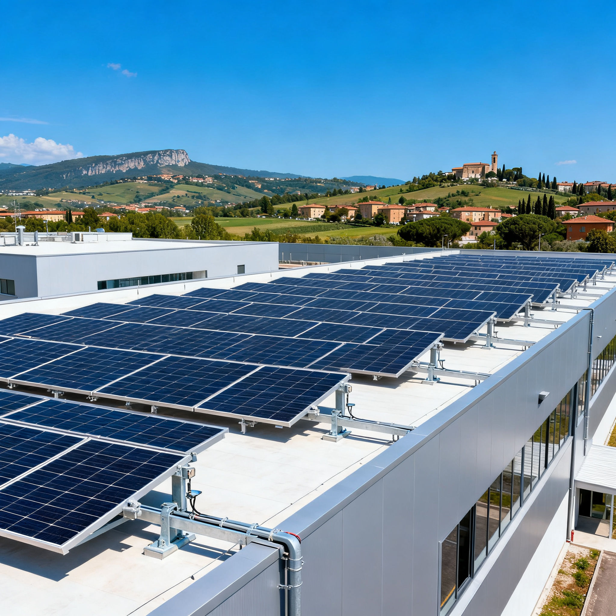 Pannelli solari Gregorio VII Roma - Impianto fotovoltaico su edificio commerciale