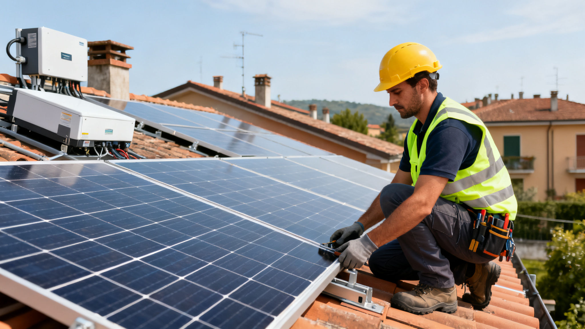 Fotovoltaico con Accumulo Casal De' Pazzi Roma - Installazione su tetto residenziale