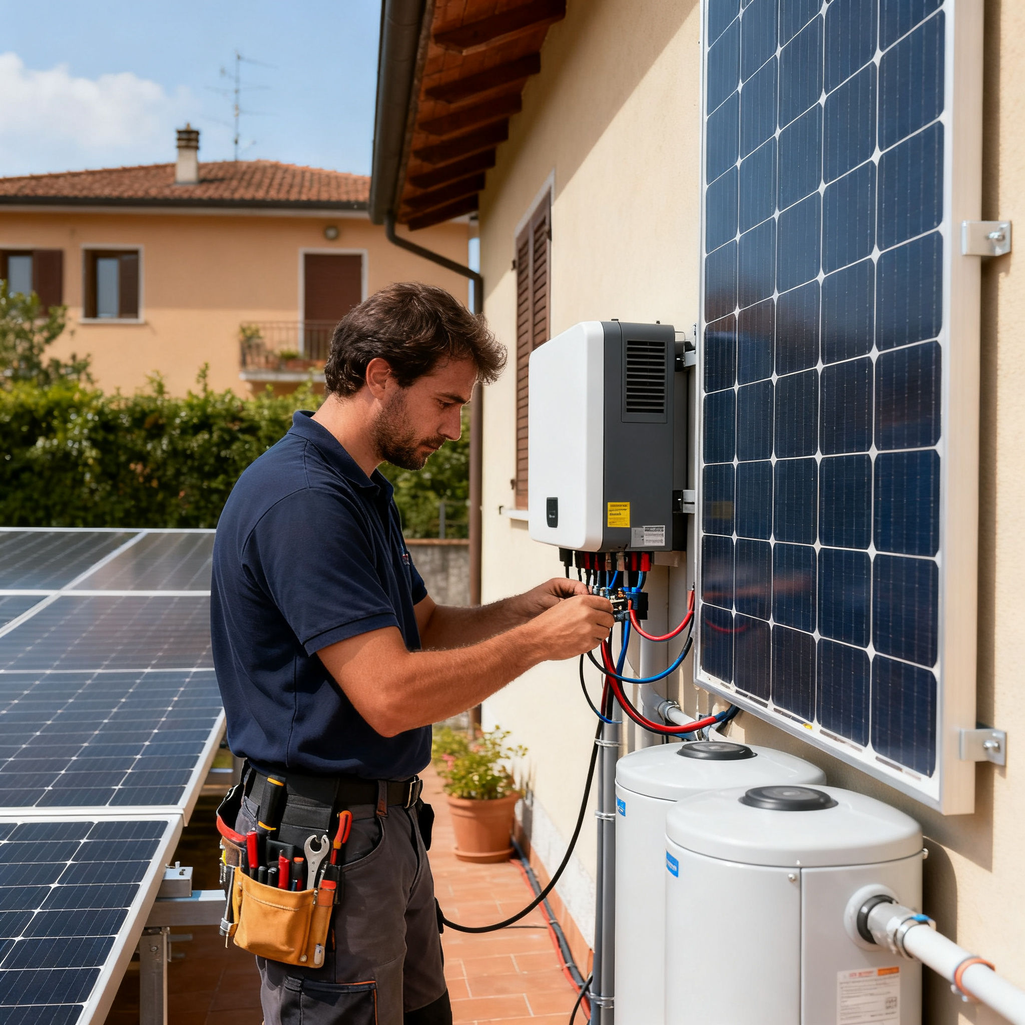 Fotovoltaico con Accumulo Casal De' Pazzi Roma - Installazione in corso