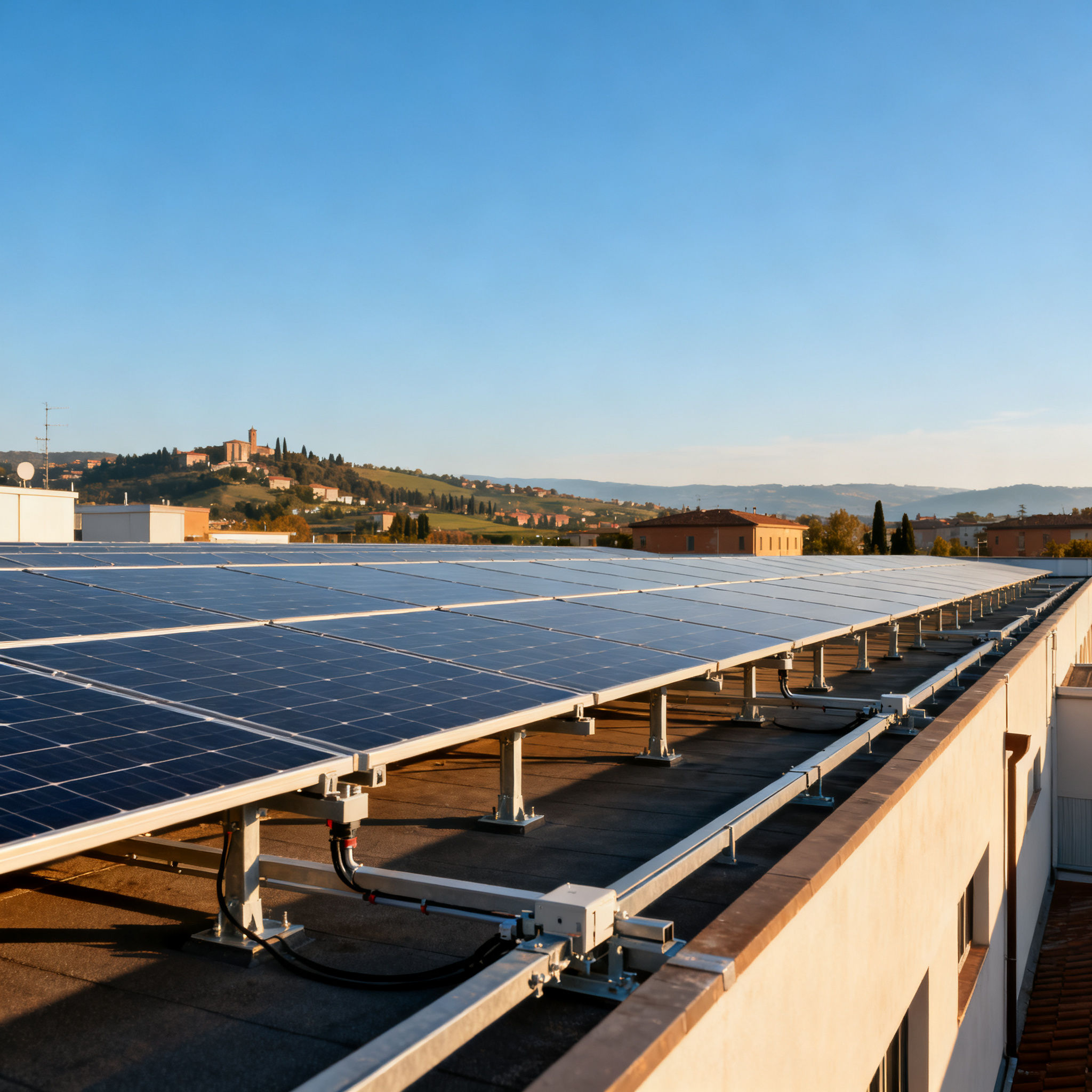 Fotovoltaico con Accumulo Ottavia Roma - impianto commerciale su tetto urbano