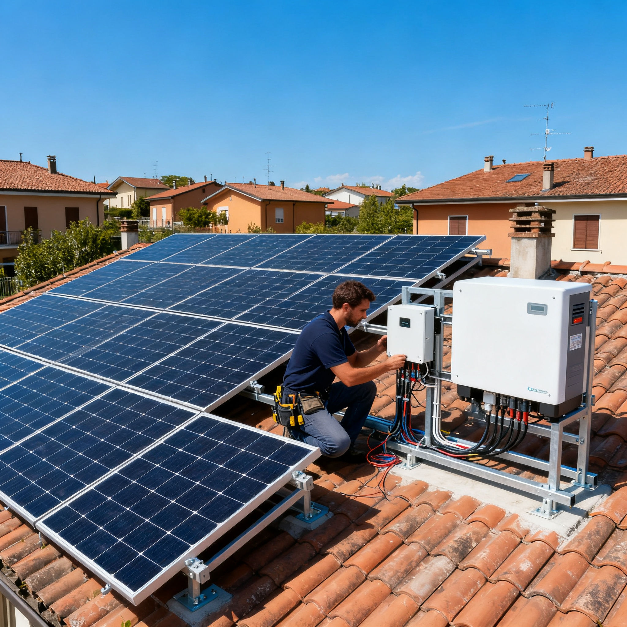 Fotovoltaico con Accumulo Pietralata Roma - impianto integrato su copertura abitativa