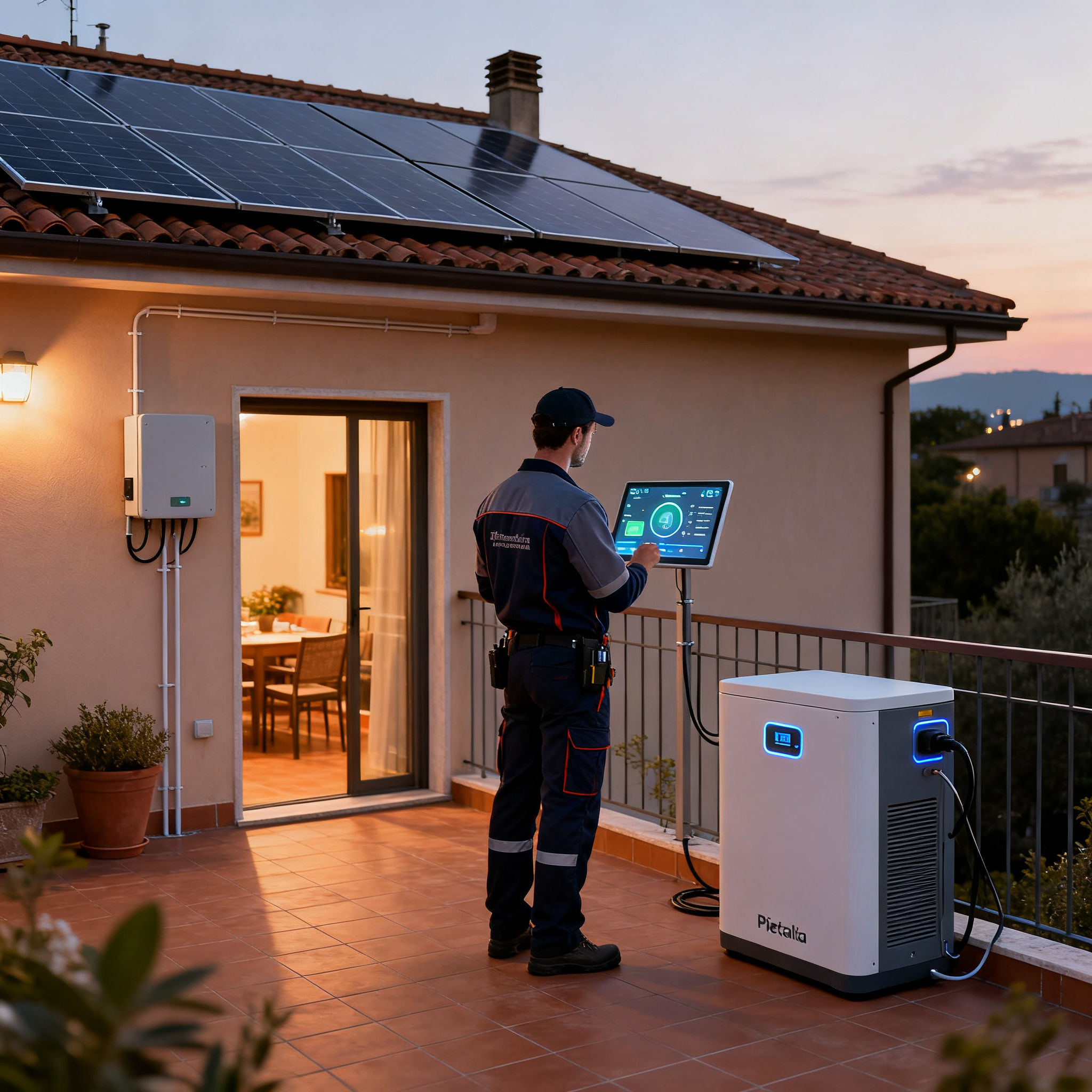 Fotovoltaico con Accumulo Pietralata Roma - abitazione autonoma con monitoraggio energia