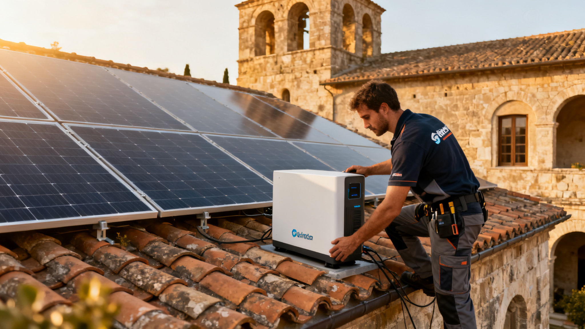 Fotovoltaico con Accumulo Villa Gordiani Roma - Installazione su tetto con pannello e batteria di accumulo