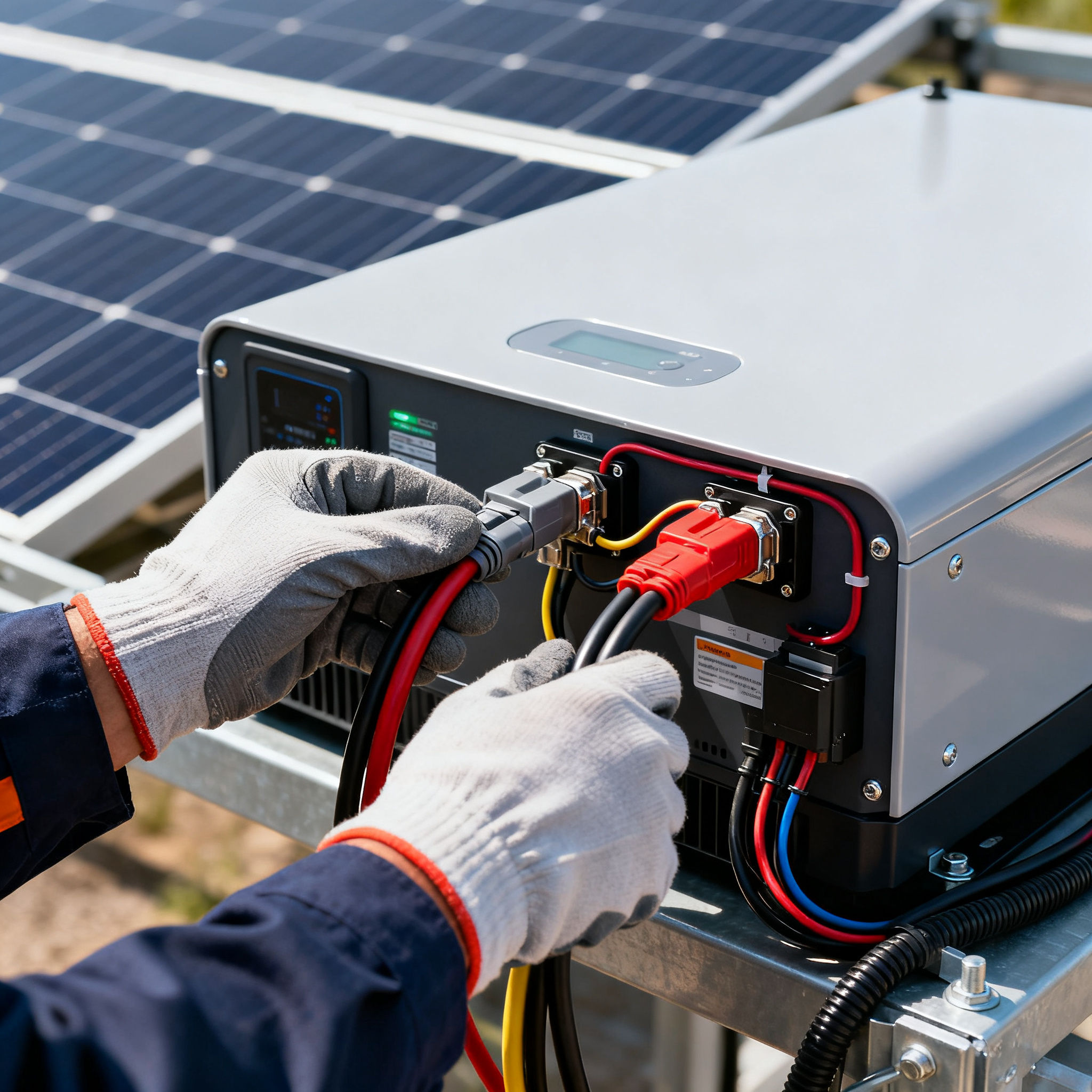 Fotovoltaico con Accumulo Villa Gordiani Roma - Collegamento tecnico della batteria di accumulo