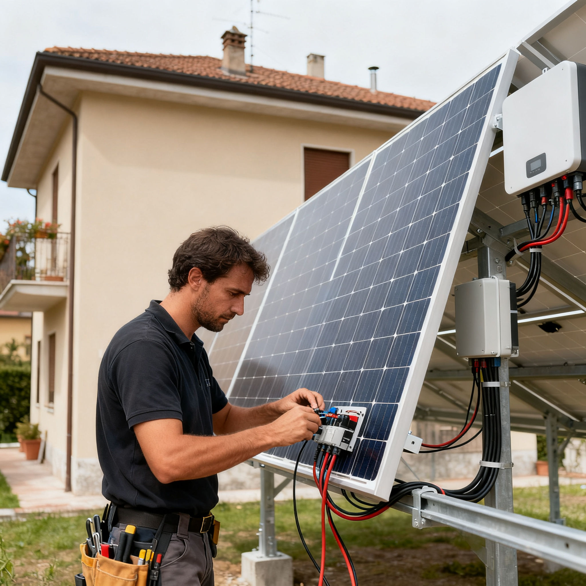Miglior Impianto Fotovoltaico Eur Roma - installazione in corso