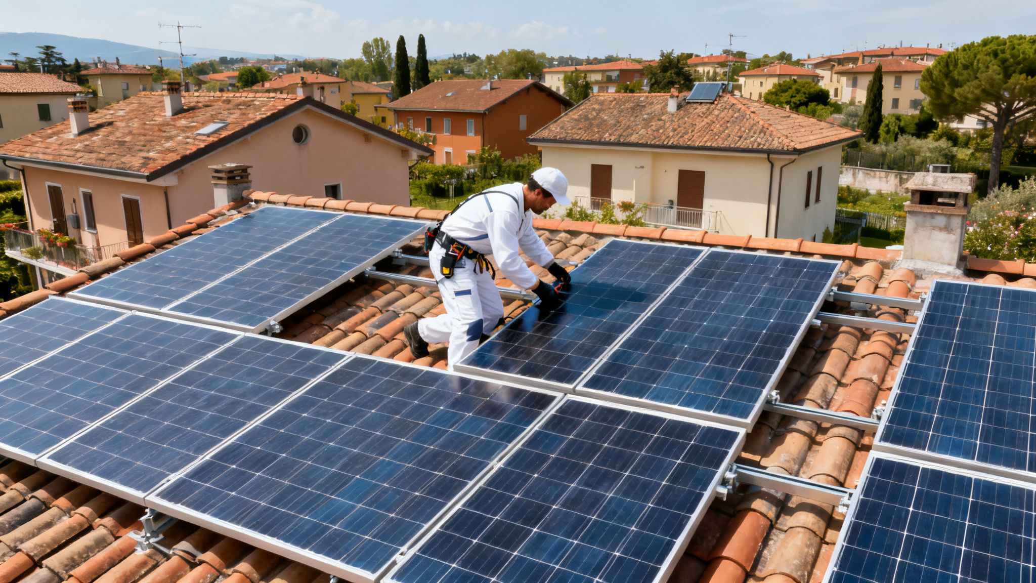Pannelli solari Campo Marzio Roma - Installazione su tetto residenziale