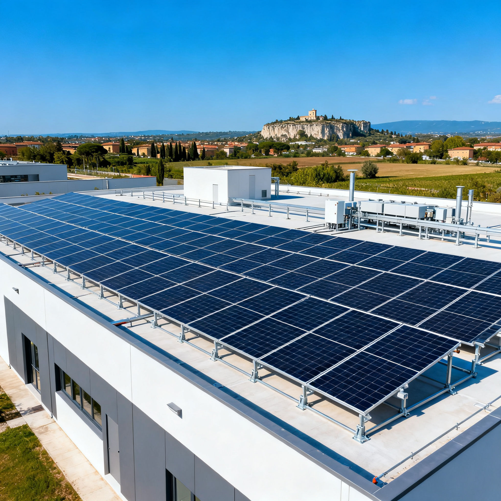 Pannelli solari Frascati - Impianto fotovoltaico commerciale chiavi in mano, energia rinnovabile per aziende