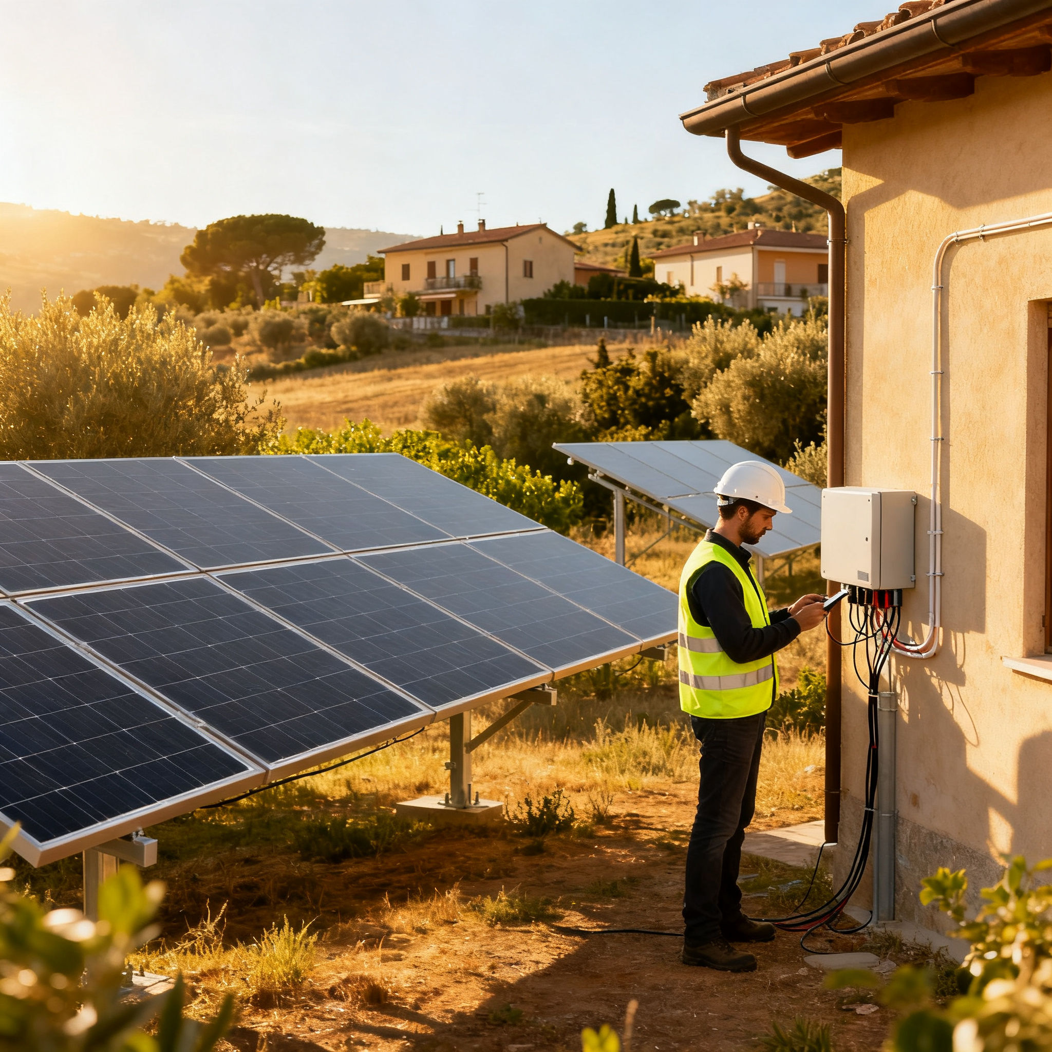 Pannelli solari Frascati - Controllo impianto fotovoltaico su terreno italiano, energia pulita per la casa